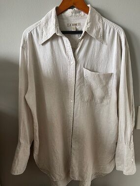 Banana Republic Linen button down shirt long sleeves M